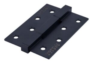 Петля QUADRO-2 BL алюминиевая врезная на квадратной оси, вес полотна до 40 кг, цвет черный