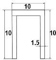 Система для раздвижных дверей Morelli Innovation TRACK-B 10x10x10 1M