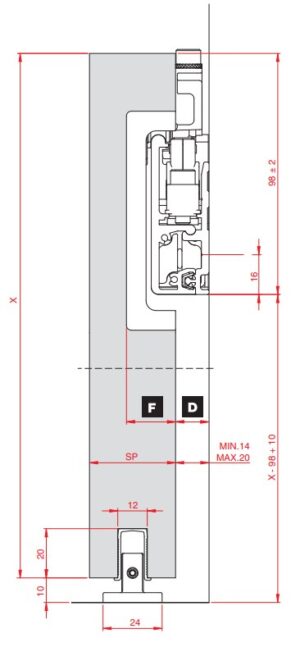 Дверная фурнитура Morelli Innovation TRACK-B 121/200