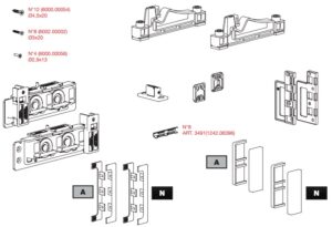 Система для раздвижных дверей Morelli Innovation SLIDING SET K.0511.2, Алюминий или черный, вес двери 30-80кг