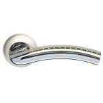 Ручка раздельная R.LD54.Libra26 (Libra LD26) SN/CP-3 матовый никель/хром TECH (кв. 8х140) — ARMADILLO