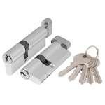 Цилиндровый механизм (AX102/80) AX1002Knob80 (30+10+40) CP хром с вертушкой — AJAX