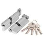 Цилиндровый механизм (AX202/100) AX2002Knob100 (50+10+40) CP хром с вертушкой — AJAX