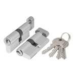 Цилиндровый механизм (AX102/70) AX1002Knob70 (30+10+30)/HD CP хром 4Key с вертушкой — AJAX