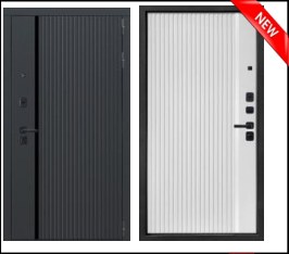 Входная дверь YoDoors-9 Черная шарень- Velluto Bianco